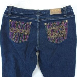 COOGI Australia Women's Jeans Size 9/10 Embellished Rhinestones Boot Cut